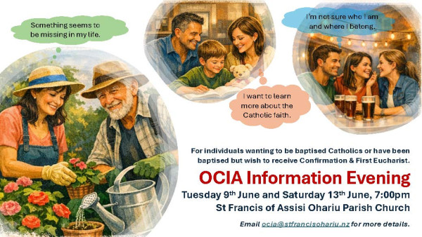 OCIA Information Evening poster 2026